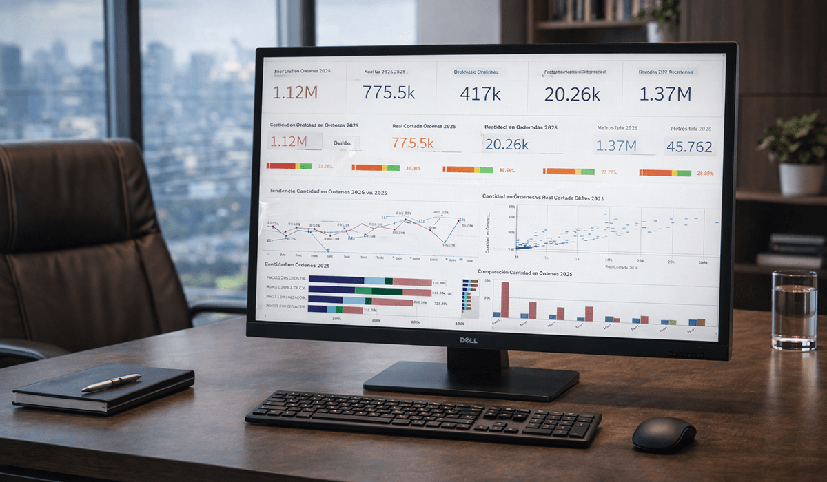 Analítica Ejecutiva Qlik Sense Producción Textil